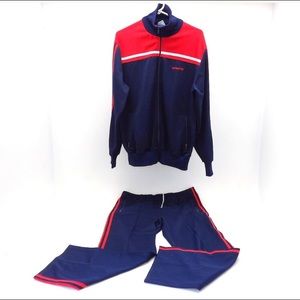 Vintage Adidas Track Suit (70s/80s) Blue and red